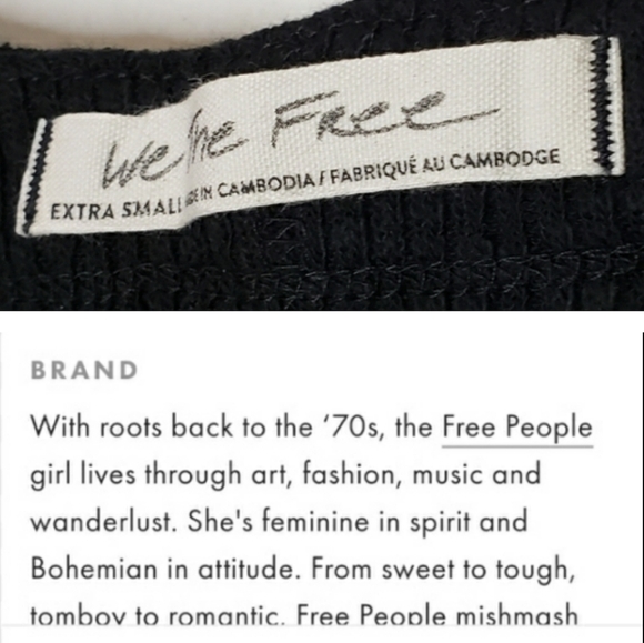 NEW Free People Lupine Wrap Ribbed Jersey Tee Top Thermal Knit Bohemian Fall - Picture 6 of 16